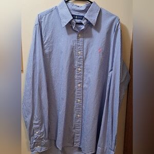 Ralph Lauren Navy and White Checkered Shirt